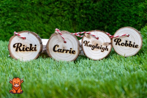 Christmas Tree Personalised Decorations 4 pack