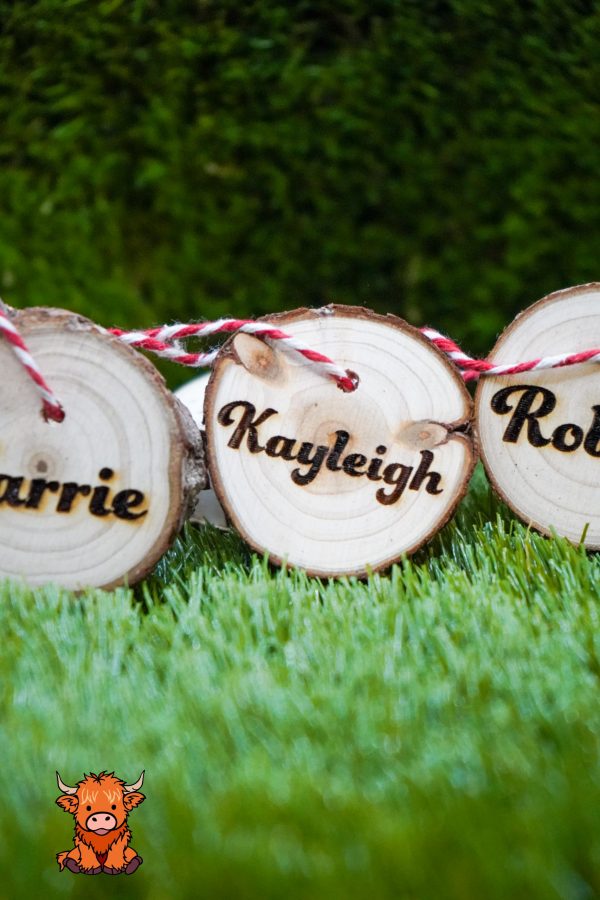Christmas Tree Personalised Decorations 4 pack - Image 3