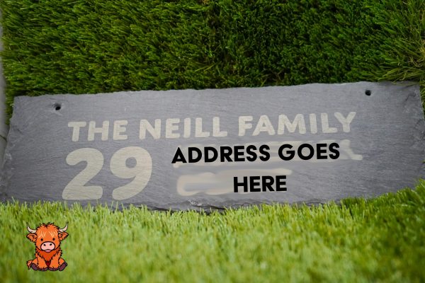 Engraved Slate Address